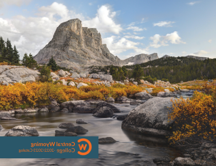 A river running next to a talk rocky mountain.